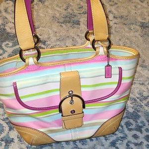 Coach Spring/ Summer Striped Tote